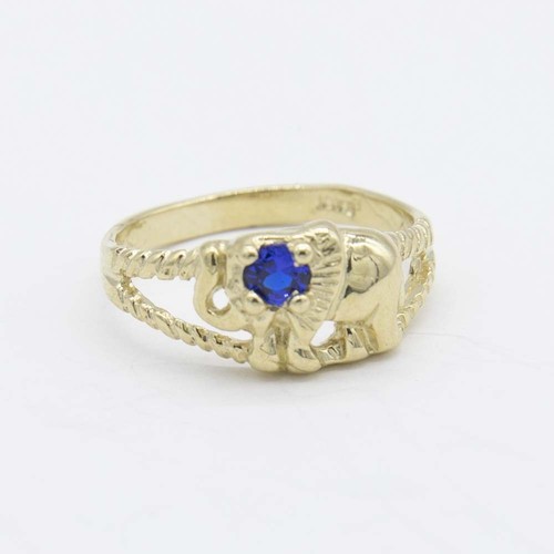 Anello dito elefante blu - a,