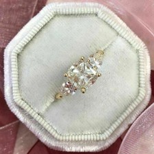 3 Kt Kissen Diamant Drei Stein