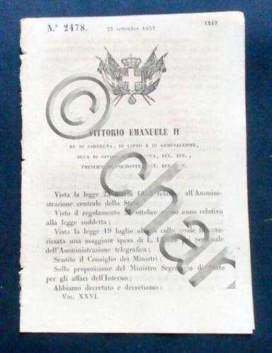 Decreto vittorio emanuele - emanuele, ii
