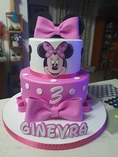 Torta finta compleanno minnie - torta,
