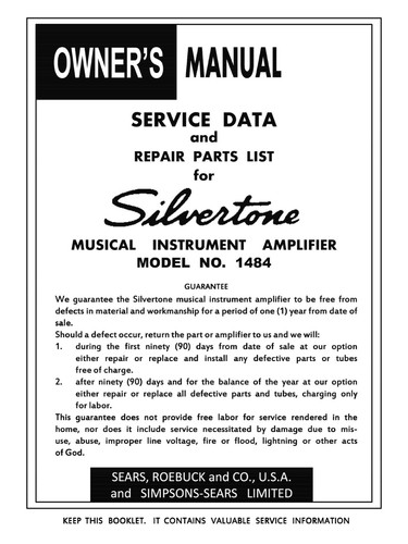 Silvertone model 1484 custodia - silvertone,