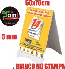 Cavalletto Pubblicitario Bifacciale espositore lavagna bianco polionda 50x70 cm