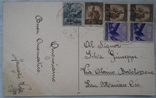 Cartolna Tariffa 2 lire 17/3/1947 da Torino a S. Maurizio