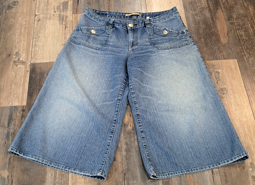 Vintage denim gaucho jeans - vintage,