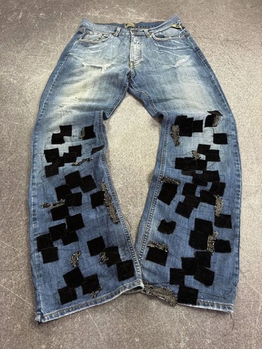 Jeans patchwork invecchiati