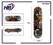Skateboard Skate In Legno colorato 70CM Per Sport e Divertimento