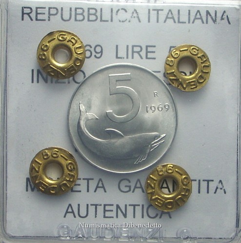 Repubblica italiana 5 - 5, lire