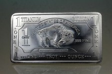 1 oncia lingotto di titanio American Buffalo - 1 oz lingotto di titanio oncia bufalo compleanno