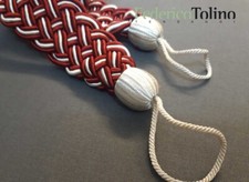 TRECCIA, MANETTA, BRACCIALE, EMBRASSE per tende in RAYON col. Bordeaux/Avorio