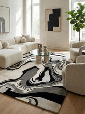 Tappeto in lana trapuntato a