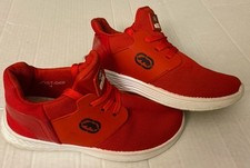 Ecko Unltd. Tennis Casual Shoes Boys Size 4 Red Mesh Style Lightweight Lace Up