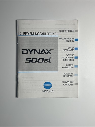Minolta dynax 500si - minolta,