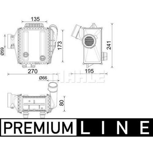 Intercooler mahle ci639000p - intercooler,