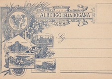 478) CARTOLINA ALBERGO DOGANA TORINO VICINO STAZIONE PORTA SUSA VEDUTINE