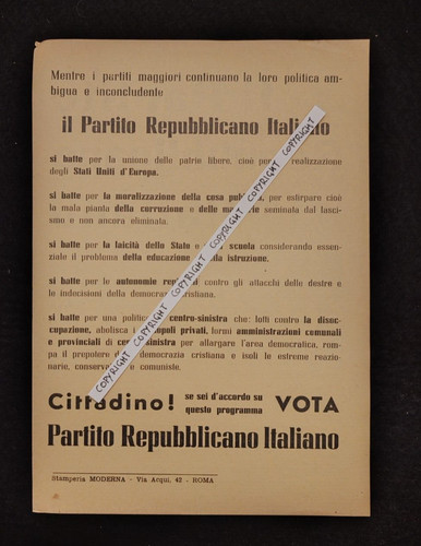 Volantino vota partito - vota,