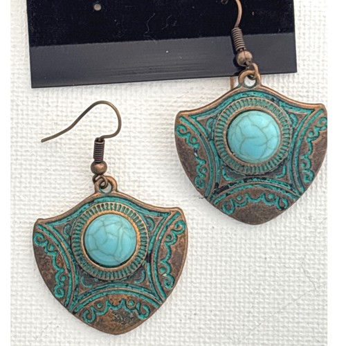 Orecchini goccia bronzo - orecchini,