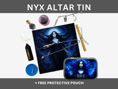 Nyx altare latta portatile dea - nyx,