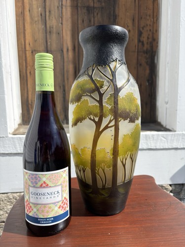Vaso vetro paesaggio cammeo - vaso,