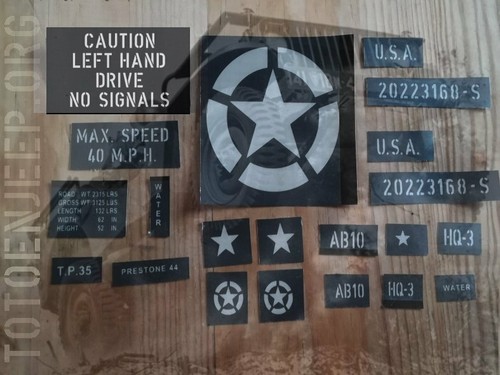 Kit pochoir stencil - kit, 1/6