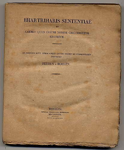 1833 bohlen bhartriharis - 1833, bohlen: