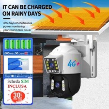 V360PRO telecamera solare 4G   3Mp doppia lente 10000mah batteria Sim inclusa