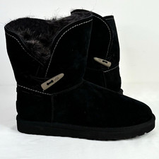 Stivali da prato UGG UGGPURE donna US 10 / EU 41 / UK 8,5 neri scamosciati toggle NUOVI