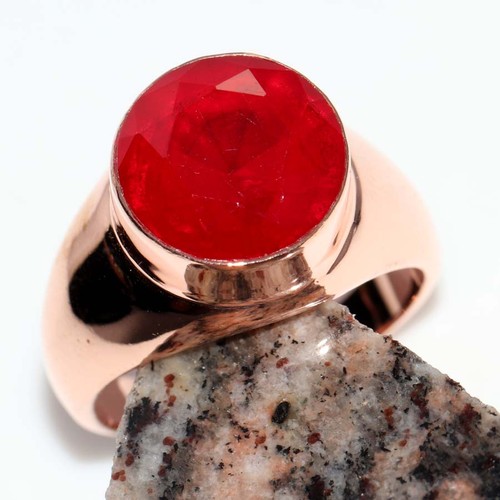 Anello uomo granato - , placcato