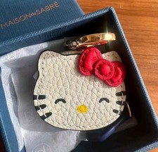 Sanrio Hello Kitty AirTag Holder Portamonete in Ecopelle Portachiavi Mini...