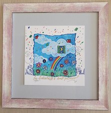 Andrea Agostini  Serigrafia La felicità è dono prezioso arte casa arredamento