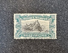 Francobollo Repubblica San Marino - Pro Combattenti 1918 - 1 Lira.