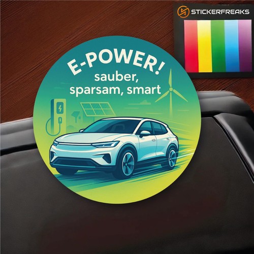 Adesivo auto elettrica power - auto, e-power