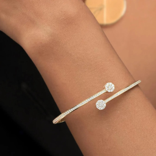 Bracciale aperto taglio tondo
