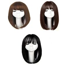 Parrucca Capelli Lunghi con frangia Lisci sintetici 42 cm Ottima qualit? Deluxe