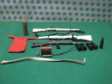 Vintage - Authentich 100% GI JOE  -  FUCILI , BINOCOLI , BOBINA con Cavo , mappa