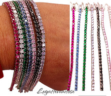 Bracciale tennis argento - bracciale, in