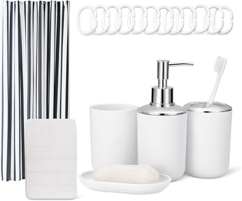 Set accessori bagno tenda - accessori, bagno: