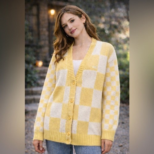 Cardigan maglione vans giallo - vans,