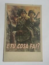 CARTOLINA REPUBBLICA SOCIALE ITALIANA E TU.. COSA FAI? FG