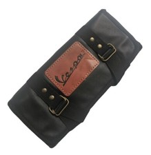 Borsa rotolo attrezzi Vespa pelle italiana nera o marrone Piaggio PX125 GTS LML GS PX80