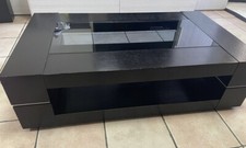 tavolino nero con vetrina per salotto, buone condizioni. 32x70x120cm