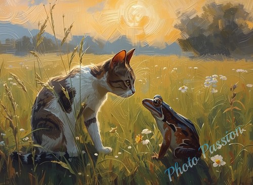 Poster foto chat - a4, artistique