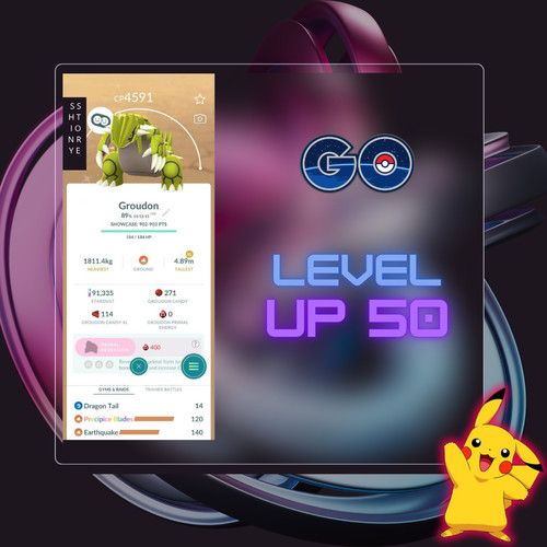 Shiny groudon lvl - +, 3