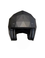 CASCO JET MOTO VINTAGE CUSTOM HOLYFREEDOM STEALTH GRIGIO SCURO OPACO TAGLIA M