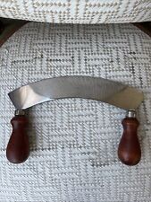 Svanera Inox COLTELLERIE MEZZALUNA lama Due Maniche TONDO Legno Vintage