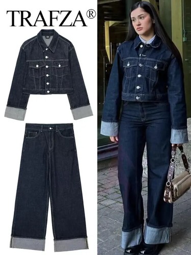 Set giacca denim donna vintage