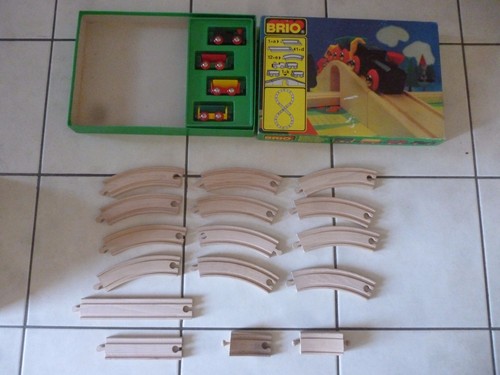 Vintage brio wooden train set - vintage,