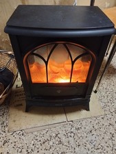 Homcom 820-037 Camino Elettrico da Terra con Effetto Fiama - Nero