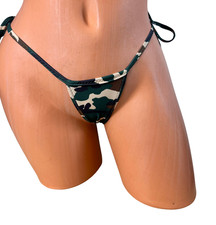 Bikini verde mimetico micro