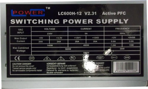 Power lc600h 31 atx - lc,