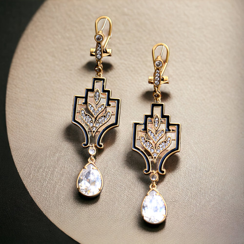 Boucles oreilles art déco - d'oreilles,